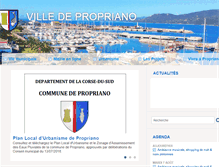 Tablet Screenshot of mairie-propriano.com